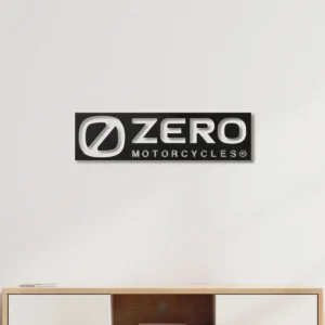 Zero Motorcycles Metal Logo, Electric Bike Wall Art, RGB LED Garage Sign, Rider Enthusiast Gift